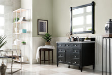 Load image into Gallery viewer, Brittany 48&quot; Black Onyx Single Vanity w/ 3 CM Carrara Marble Top