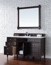 Load image into Gallery viewer, Bathroom Vanities Outlet Atlanta Renovate for LessBrittany 60&quot; Burnished Mahogany Single Vanity w/ 3 CM Classic White Quartz Top
