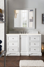 Load image into Gallery viewer, De Soto 60&quot; Single Vanity, Bright White w/ 3 CM Eternal Marfil Quartz Top