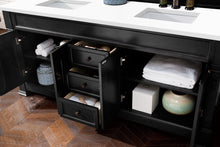 Load image into Gallery viewer, Brookfield 72&quot; Double Vanity, Antique Black w/ 3 CM White Zeus Quartz Top