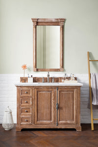 Providence 48" Driftwood Single Vanity w/ 3 CM Arctic Fall Solid Surface Top