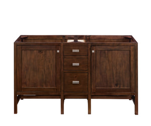 Addison 60" Double Vanity Cabinet, Mid Century Acacia