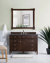 Load image into Gallery viewer, Brittany 48&quot; Burnished Mahogany Single Vanity w/ 3 CM Charcoal Soapstone Quartz Top