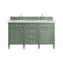 Load image into Gallery viewer, Brittany 60&quot; Double Vanity, Smokey Celadon w/ 3CM Arctic Fall Top