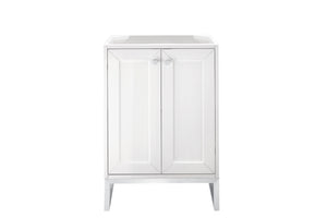 Chianti 24" Single Vanity Cabinet, Glossy White, Brushed Nickel