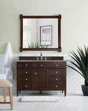 Load image into Gallery viewer, Brittany 48&quot; Burnished Mahogany Single Vanity w/ 3 CM Grey Expo Quartz Top