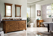 Load image into Gallery viewer, Brookfield 72&quot; Double Vanity, Country Oak w/ 3 CM Charcoal Soapstone Quartz Top