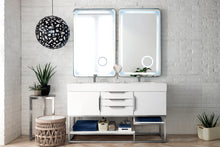 Load image into Gallery viewer, Columbia 59&quot; Double Vanity, Glossy White w/ Glossy White Composite Top