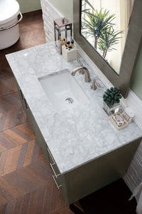 Bathroom Vanities Outlet Atlanta Renovate for LessMetropolitan 48" Silver Oak Single Vanity w/ 3 CM Carrara Marble Top
