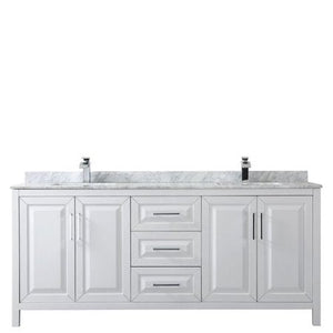 Daria 80" Vanity in White - Base Only Wyndham Collection