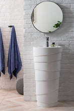 Load image into Gallery viewer, Quebec 17.5&quot; Solid Surface Pedestal Sink, Bright White