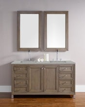 Load image into Gallery viewer, Chicago 60&quot; Double Vanity, Whitewashed Walnut w/ 3 CM Eternal Serena Quartz Top