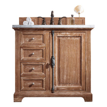 Load image into Gallery viewer, Providence 36&quot; Driftwood Single Vanity w/ 3 CM Arctic Fall Solid Surface Top