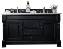 Load image into Gallery viewer, Brookfield 60&quot; Double Vanity, Antique Black w/ 3 CM Arctic Fall Solid Surface Top
