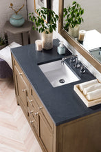 Load image into Gallery viewer, Chicago 48&quot; Single Vanity, Whitewashed Walnut w/ 3 CM Charcoal Soapstone Quartz Top