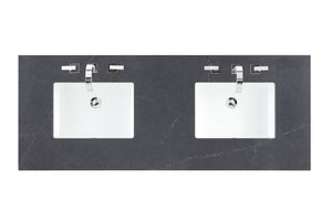 Bathroom Vanities Outlet Atlanta Renovate for Less60" Double Top, 3 CM Charcoal Soapstone Quartz w/ Sink