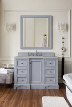 Load image into Gallery viewer, De Soto 48&quot; Single Vanity, Silver Gray w/ 3 CM Eternal Serena Quartz Top