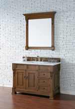 Load image into Gallery viewer, Brookfield 48&quot; Country Oak Single Vanity  w/ 3 CM Classic White Quartz Top James Martin