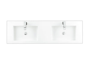 Bathroom Vanities Outlet Atlanta Renovate for Less59" Double Top, Composite Stone, Glossy White Finish