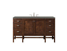 Load image into Gallery viewer, Addison 60&quot; Single Vanity Cabinet , Mid Century Acacia, w/ 3 CM Grey Expo Quartz Top