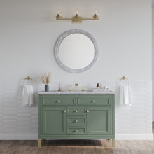 Load image into Gallery viewer, Chicago 48&quot; Single Vanity, Smokey Celadon w/ 3CM Carrara Marble Top