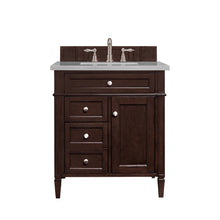 Load image into Gallery viewer, Brittany 30&quot; Single Vanity, Burnished Mahogany, w/ 3 CM Eternal Serena Quartz Top