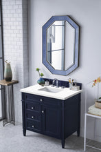 Load image into Gallery viewer, Brittany 36&quot; Victory Blue Single Vanity w/ 3 CM White Zeus Quartz Top