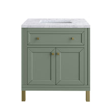 Load image into Gallery viewer, Chicago 30&quot; Single Vanity, Smokey Celadon w/ 3CM Carrara Marble Top