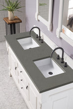 Load image into Gallery viewer, Brookfield 60&quot; Double Vanity, Bright White w/ 3 CM Grey Expo Quartz Top