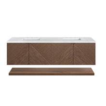 Load image into Gallery viewer, Marcello 72&quot; Double Vanity, Chestnut w/ 3CM Arctic Fall Top