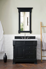 Load image into Gallery viewer, Brookfield 36&quot; Single Vanity, Antique Black w/ 3 CM Carrara Marble Top