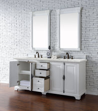 Load image into Gallery viewer, Providence 72&quot; Double Vanity Cabinet, Bright White, w/ 3 CM Eternal Jasmine Pearl Quartz Top James Martin
