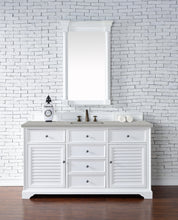 Load image into Gallery viewer, Savannah 60&quot; Single Vanity Cabinet, Bright White, w/ 3 CM Eternal Serena Quartz Top