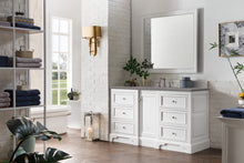 Load image into Gallery viewer, De Soto 60&quot; Single Vanity, Bright White w/ 3 CM Grey Expo Quartz Top