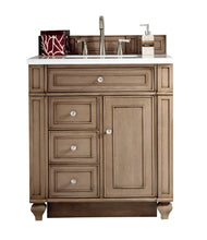 Load image into Gallery viewer, Bristol 30&quot; Single Vanity, Whitewashed Walnut, w/ 3 CM Eternal Jasmine Pearl Quartz Top