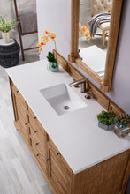 Load image into Gallery viewer, Bathroom Vanities Outlet Atlanta Renovate for LessSavannah 60&quot; Single Vanity Cabinet, Driftwood, w/ 3 CM Classic White Quartz Top
