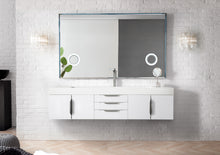 Load image into Gallery viewer, Mercer Island 72&quot; Single Vanity, Glossy White w/ Glossy White Composite Top
