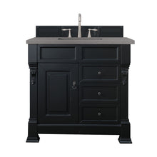 Load image into Gallery viewer, Brookfield 36&quot; Single Vanity, Antique Black w/ 3 CM Grey Expo Quartz Top