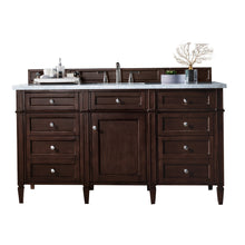 Load image into Gallery viewer, Brittany 60&quot; Burnished Mahogany Single Vanity w/ 3 CM Carrara Marble Top