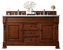 Load image into Gallery viewer, Brookfield 60&quot; Double Vanity, Warm Cherry w/ 3 CM Carrara Marble Top