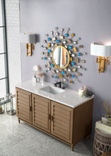 Load image into Gallery viewer, Portland 60&quot; Single Vanity Whitewashed Walnut, w/ 3 CM White Zeus Quartz Top