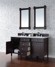 Load image into Gallery viewer, Bathroom Vanities Outlet Atlanta Renovate for LessBrittany 60&quot; Burnished Mahogany Double Vanity w/ 3 CM Classic White Quartz Top