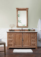 Load image into Gallery viewer, Providence 60&quot; Single Vanity Cabinet, Driftwood, w/ 3 CM Eternal Jasmine Pearl Quartz Top