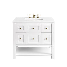 Load image into Gallery viewer, Breckenridge 36&quot; Single Vanity, Bright White w/ 3CM White Zeus Top