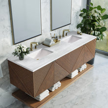 Load image into Gallery viewer, Bathroom Vanities Outlet Atlanta Renovate for LessMarcello 72&quot; Double Vanity, Chestnut w/ 3CM Arctic Fall Top