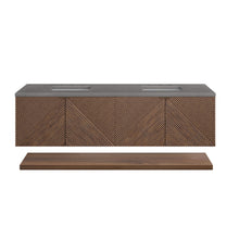 Load image into Gallery viewer, Marcello 72&quot; Double Vanity, Chestnut w/ 3CM Grey Expo Top