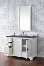 Load image into Gallery viewer, Bathroom Vanities Outlet Atlanta Renovate for LessProvidence 48&quot; Single Vanity Cabinet, Bright White, w/ 3 CM Charcoal Soapstone Quartz Top