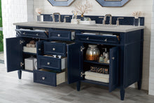 Load image into Gallery viewer, Brittany 72&quot; Victory Blue Double Vanity w/ 3 CM Eternal Serena Quartz Top