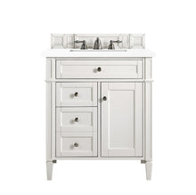 Load image into Gallery viewer, Brittany 30&quot; Single Vanity, Bright White, w/ 3 CM Classic White Quartz Top James Martin