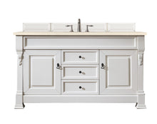 Load image into Gallery viewer, Brookfield 60&quot; Single Vanity, Bright White w/ 3 CM Eternal Marfil Quartz Top
